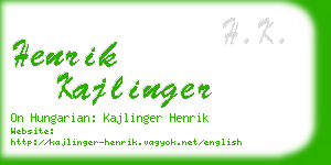 henrik kajlinger business card